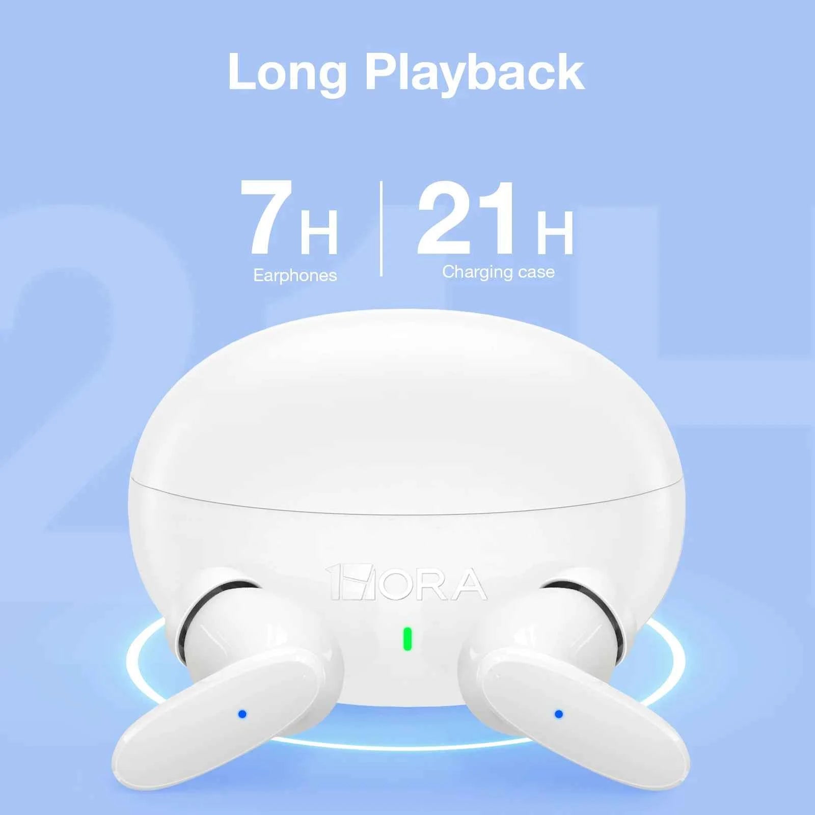 1HORA Wireless Earbuds AUT205 Long battery life Bluetooth 5.3 Earphone Type-C Charging Compatible with IOS/Android