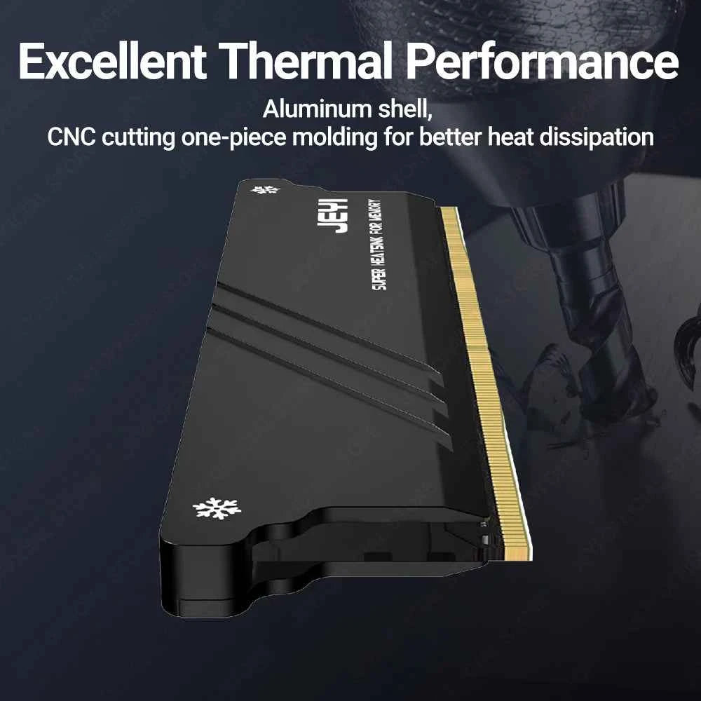 JEYI DIY Memory RAM Heatsink With Thermal Pads, Desktop RAM Cooler DDR Radiation Dissipate for PC DDR2/DDR3/DDR4/DDR5