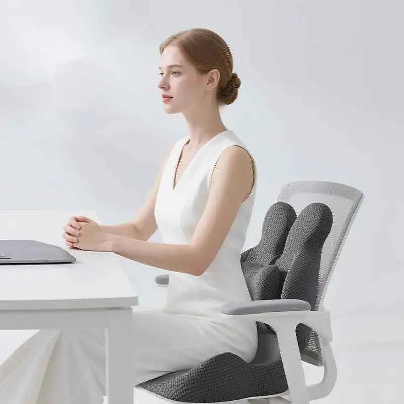 Office Cushion Chair Sitting Waist Support Cushion Seat Backrest Ergonomic Memory Cotton Hemorrhoid Artifact Student Ass Cushion