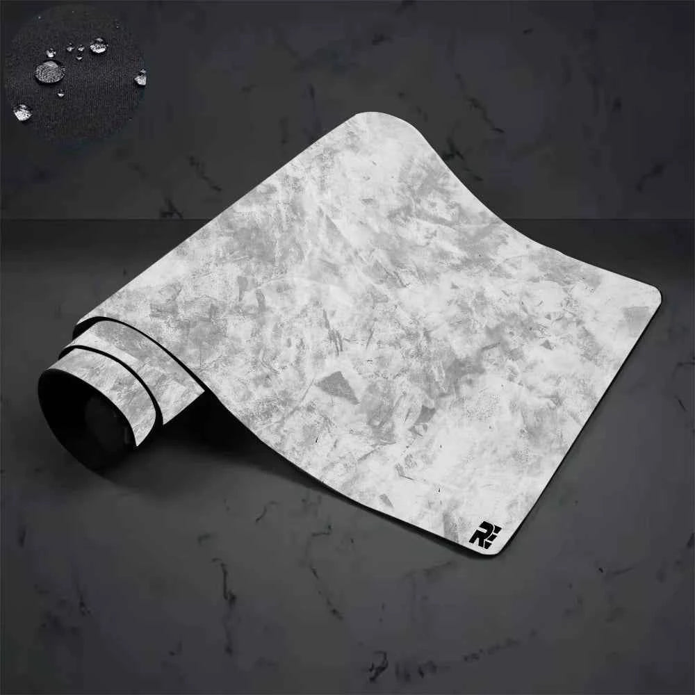 400x900x4mm Waterproof Mouse Pad: Premium Gray Stain-Resistant Fabric with Non-Slip Base for Office/Gaming