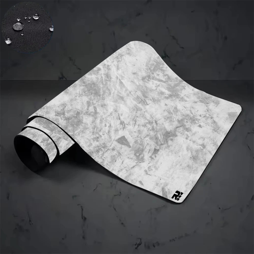 400x900x4mm Waterproof Mouse Pad: Premium Gray Stain-Resistant Fabric with Non-Slip Base for Office/Gaming