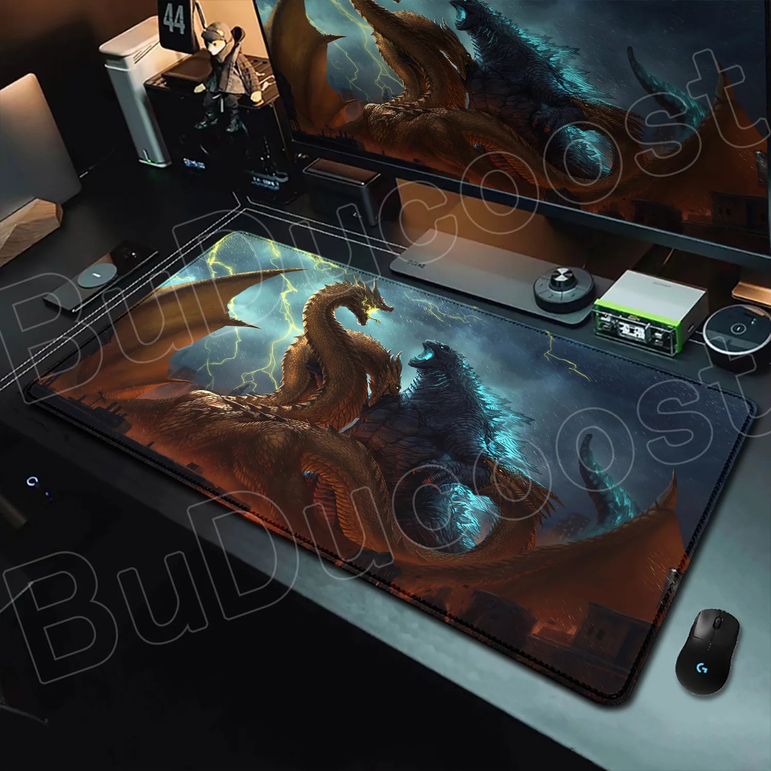G-Godzillaes Mouse Pad Personalized Pattern 900x400mm XXL Lockedge Office Laptop Game Computer Desk Mat Table Keyboard Mouse Pad