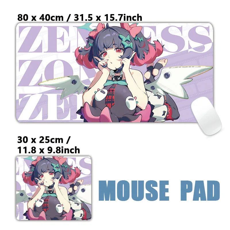 New Design Zenless Zone Zero Mouse Pad Promeia Starlight Billy Cissia XXL Large Mousepad Keyboard Pad Desk Mat Keyboard Mats