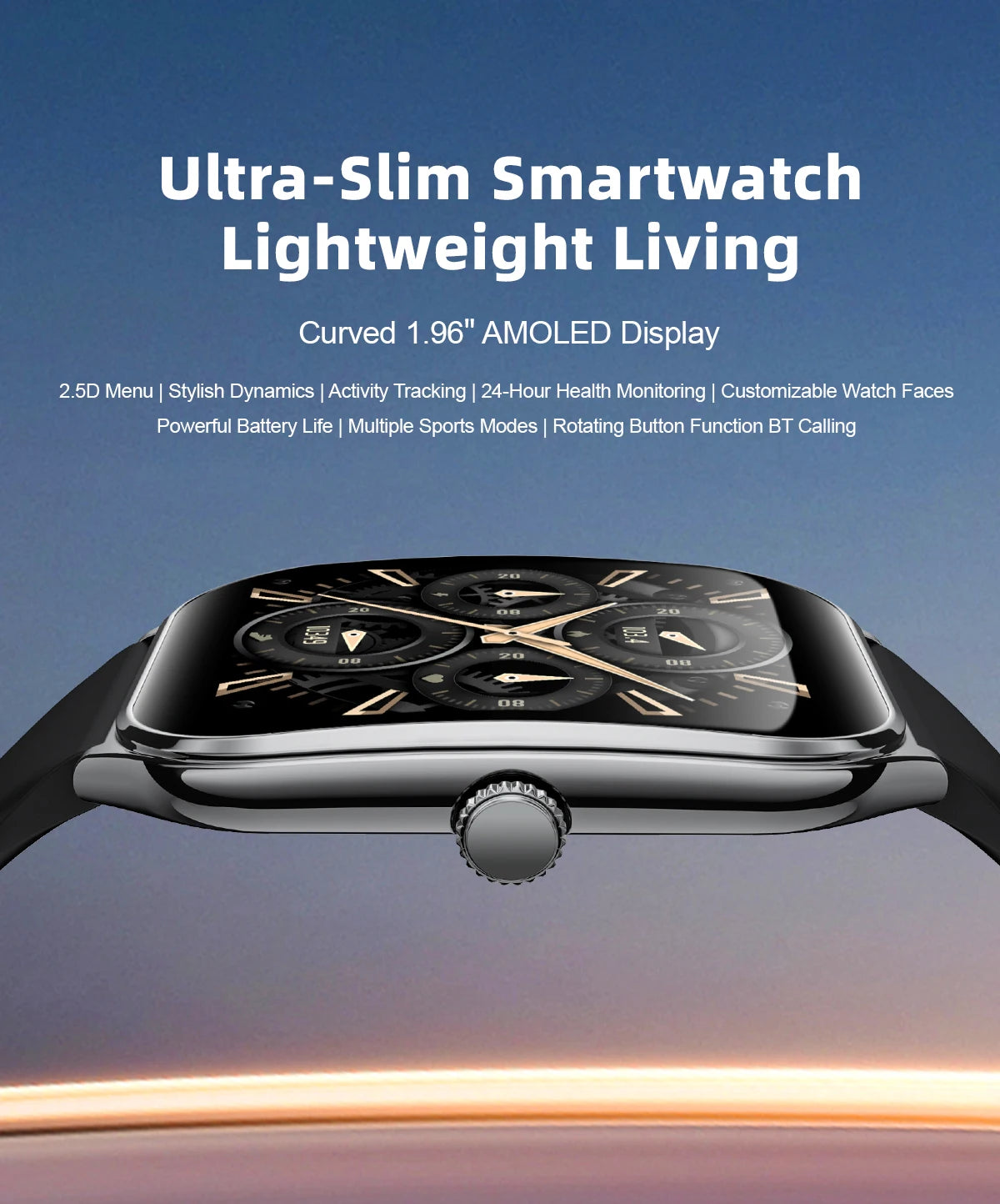 New Ultra Thin Smart Watch men 1.96