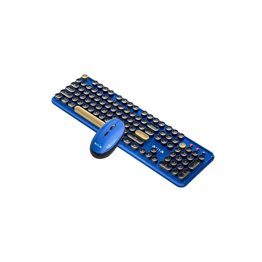 AULA AC306 Wireless keyboard and mouse set Mechanical feel Quiet office soft - sound keys Floating round - key design