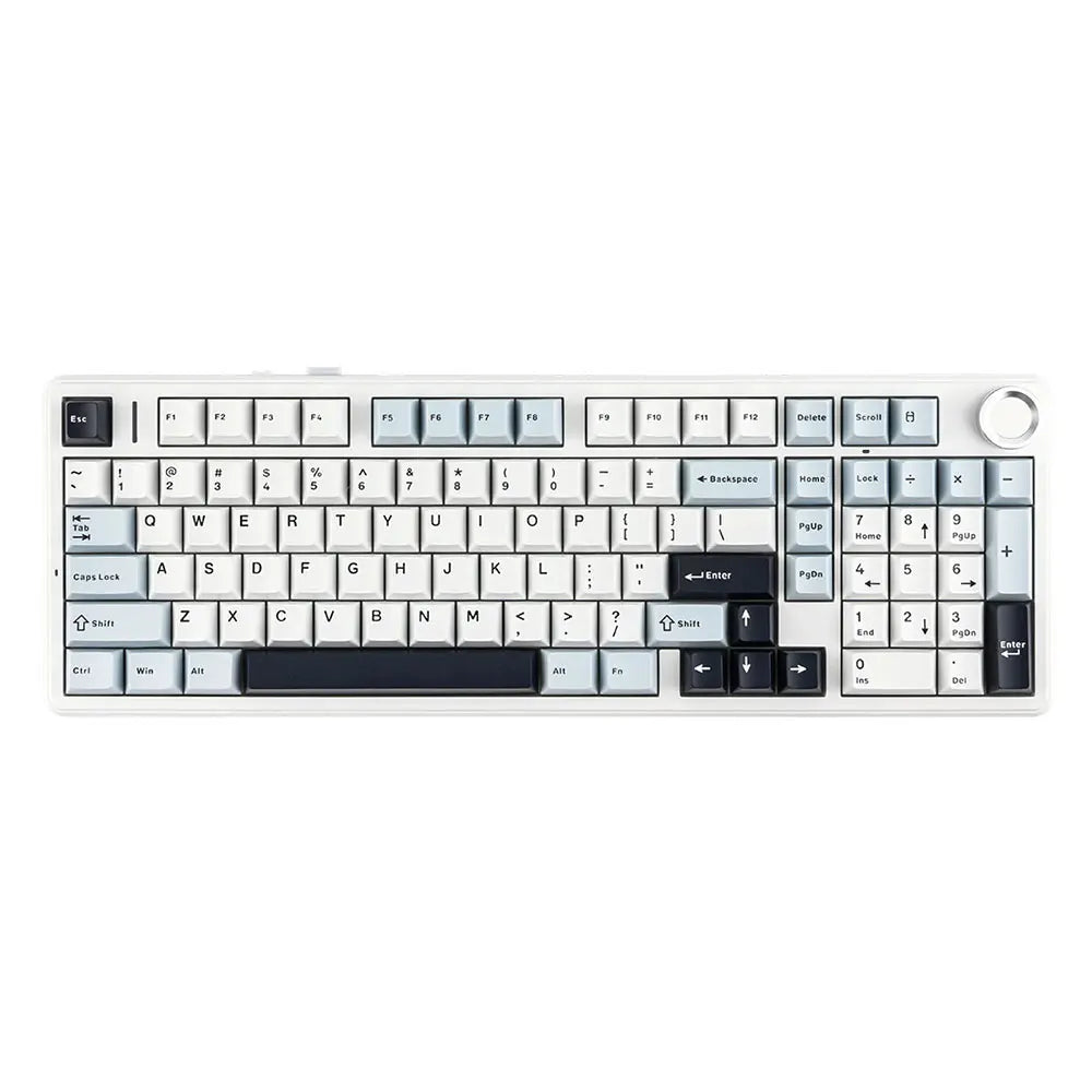 AULA F99pro Wireless Gaming Keyboard Gasket Structure Compatible with 3/5 Pins Hot-swap Mechanical Keyboard with Media Knob