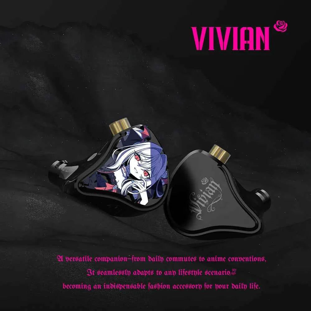 CVJ Vivian In Ear Earphones10mm Dual Magnetic Sound 3 Tuning Modes Music Movies Gaming Ergonomic Design Ideal for HiFi Upgrade