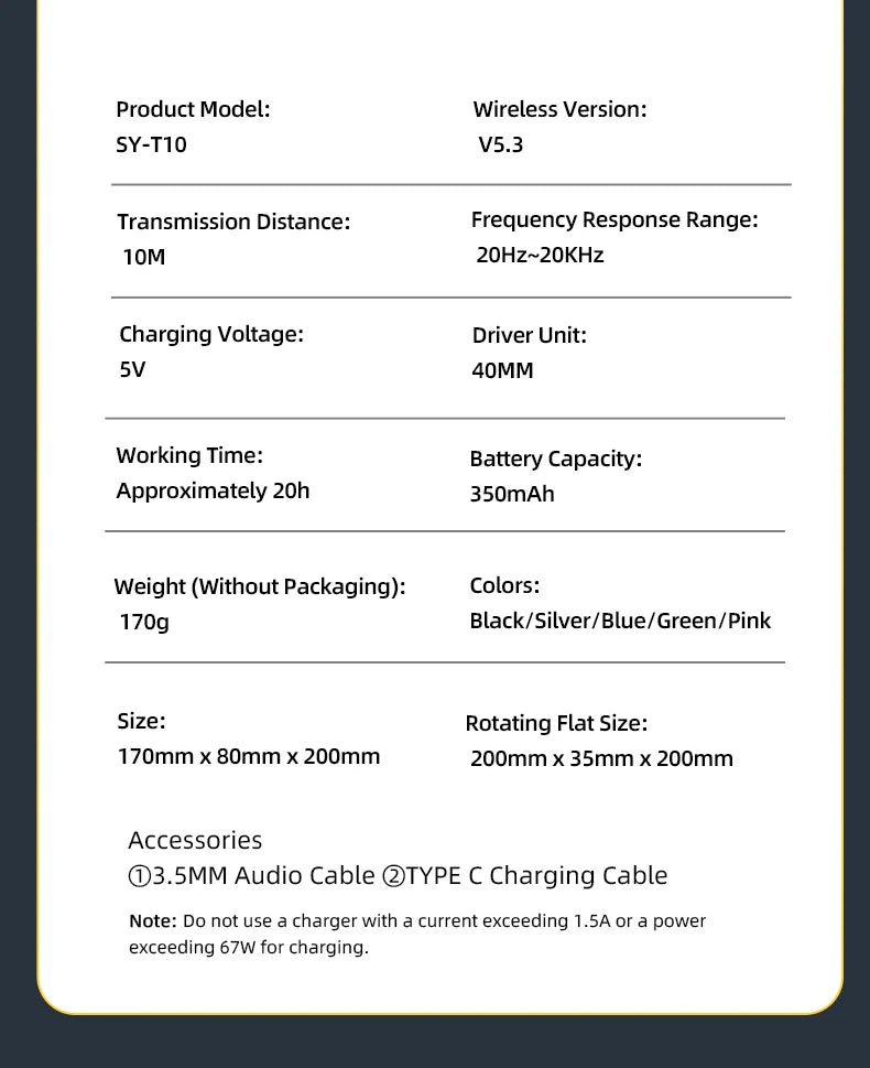 Simple Stylish Foldable Bluetooth Headphones Over Ear HiFi Stereo Wireless Headset Support AUX TF FM For Music Sports
