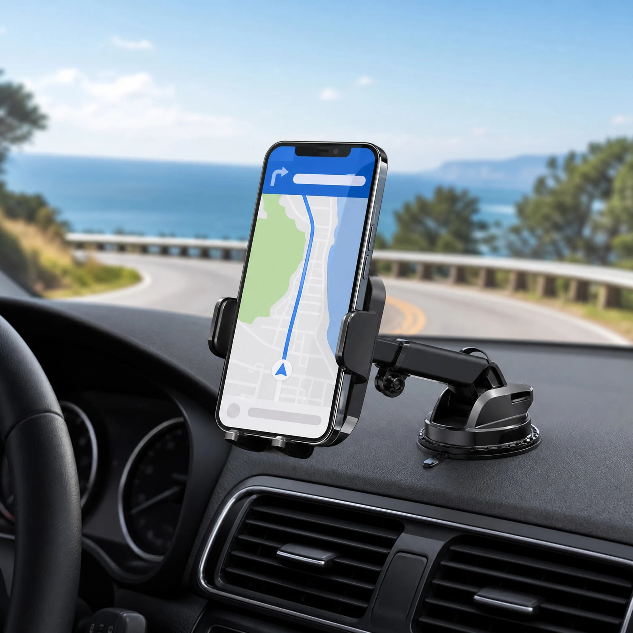 Car Phone Holder – Nano Flexible Silicone, 360° Rotation, Doesn't Block Screen,  Compatible with BlackBerry.
