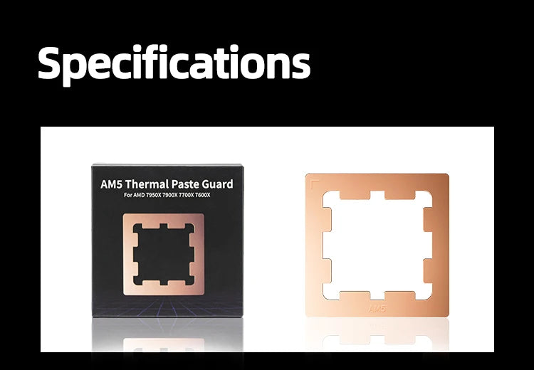 TEUCER AM5 CPU Anti-bending Bracket Bending Corrector Pure Copper Material Adapted to AMD 7950X 7900X 7700X 7600X