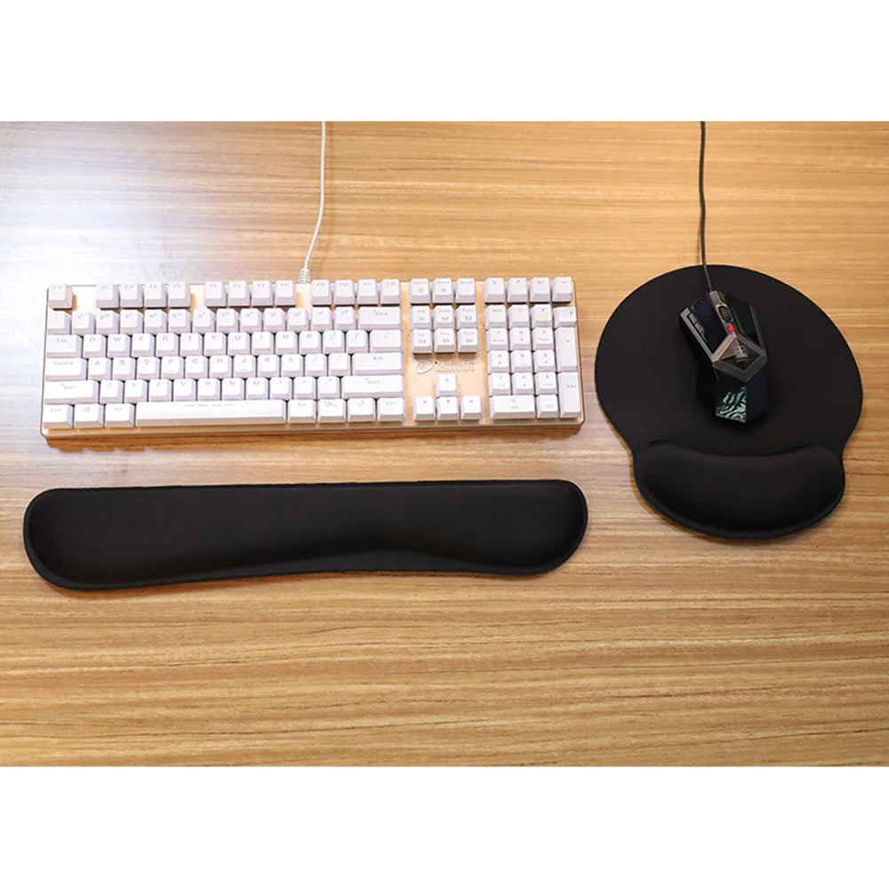 Mouse Pad Memory Foam Mouse Mat Keyboard MousePad Set Ergonomic Wrist Pad Mice Mat ,For Office Computer Laptop moise pad