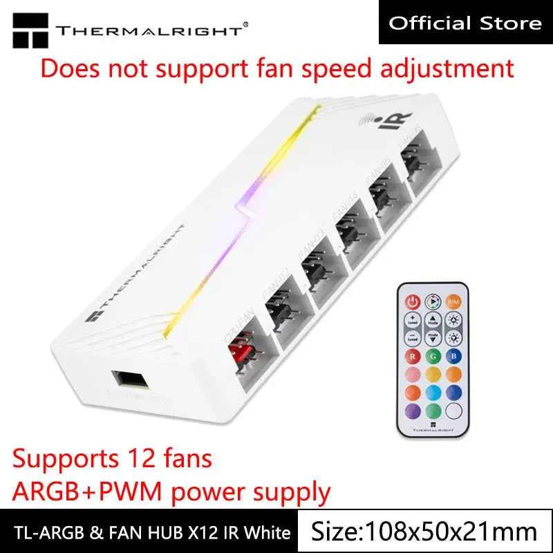 Thermalright TL-ARGB & FAN HUB Computer fan hub，ARGB And PWM Light and speed synchronization/Included remote control