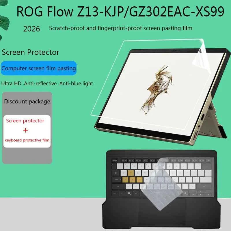 For 2026 ROG Flow Z13-KJP laptop screen protector 13.4 inch GZ302EAC-XS99 keyboard film anti-radiation privacy anti-peep film