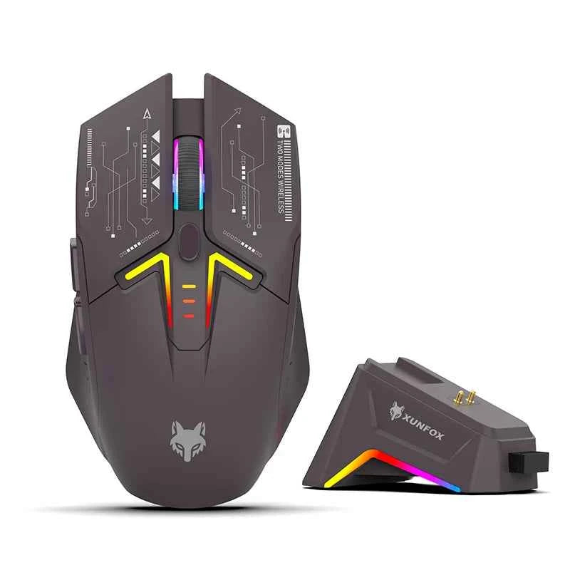 H2 Mouse, lightweight S205, three-mode wireless Bluetooth mouse for gaming, charging, RGB lighting, suitable for