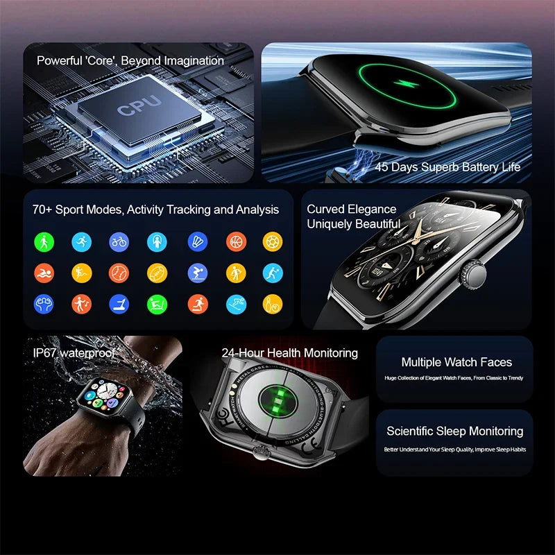 New Ultra Thin Smart Watch men 1.96