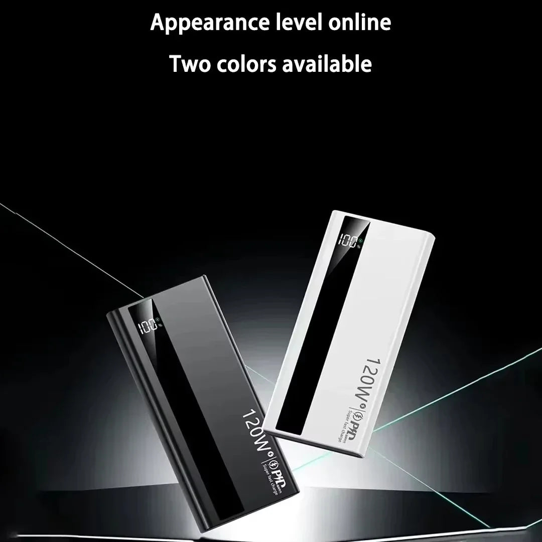 Lenovo 120W Fast Charging 2026 Large Capacity 200000mAh Digital Display Power Bank Outdoor Power Supply for Huawei iPhone