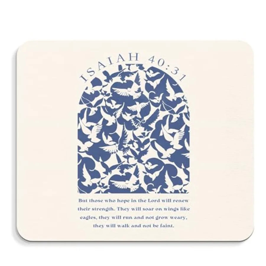 Motivational Bible Verse Decor Mouse Pad - Inspirational Christian Office Desk Mousepad, Positive Bible Verse Decor, Inspiratio