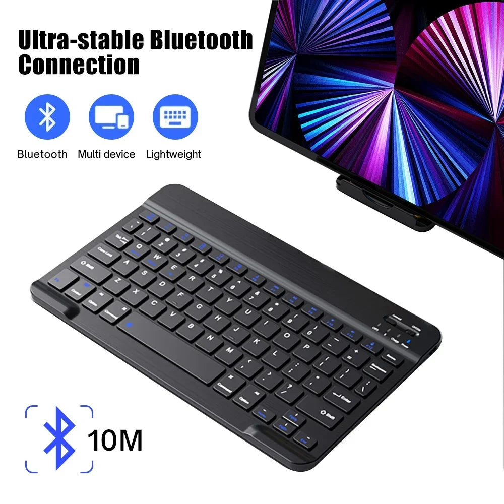 Tablet Wireless 10inch Keyboard For iOS Android Windows For iPad Huawei Samsung Teclado Bluetooth-compatible Keyboard and Mouse