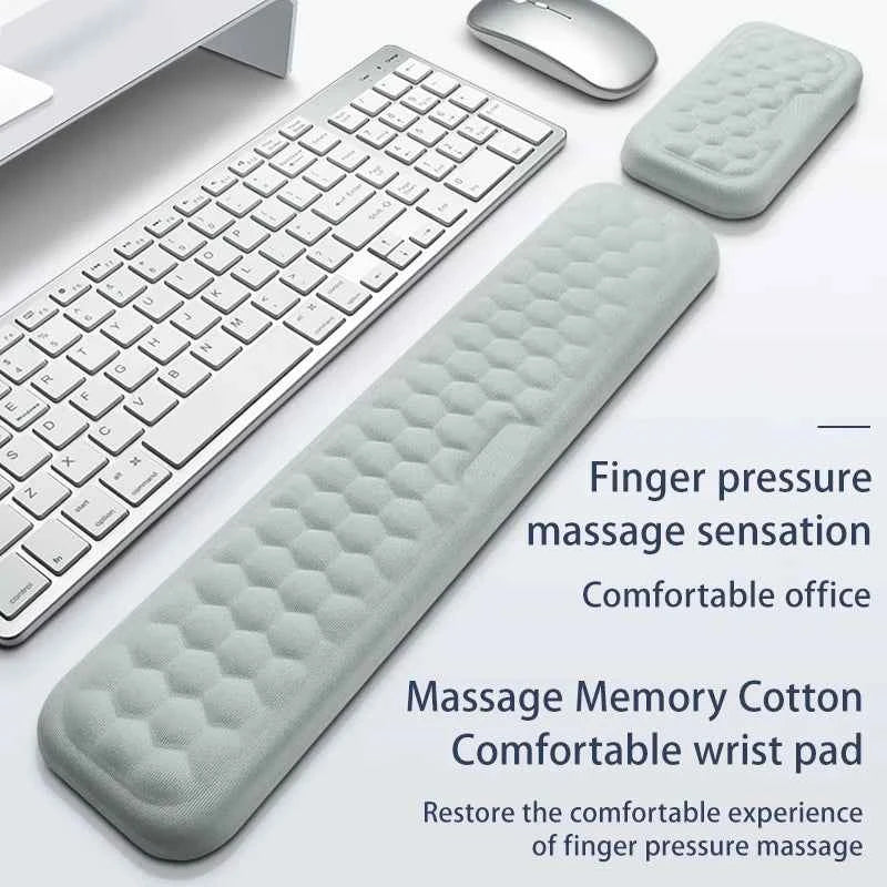 Keyboard Pad Mousepad Ergonomic Keyboard Mouse Wrist Rest Office Typing Protection Relax Wrist Memory Mouse Pad Computer Laptops