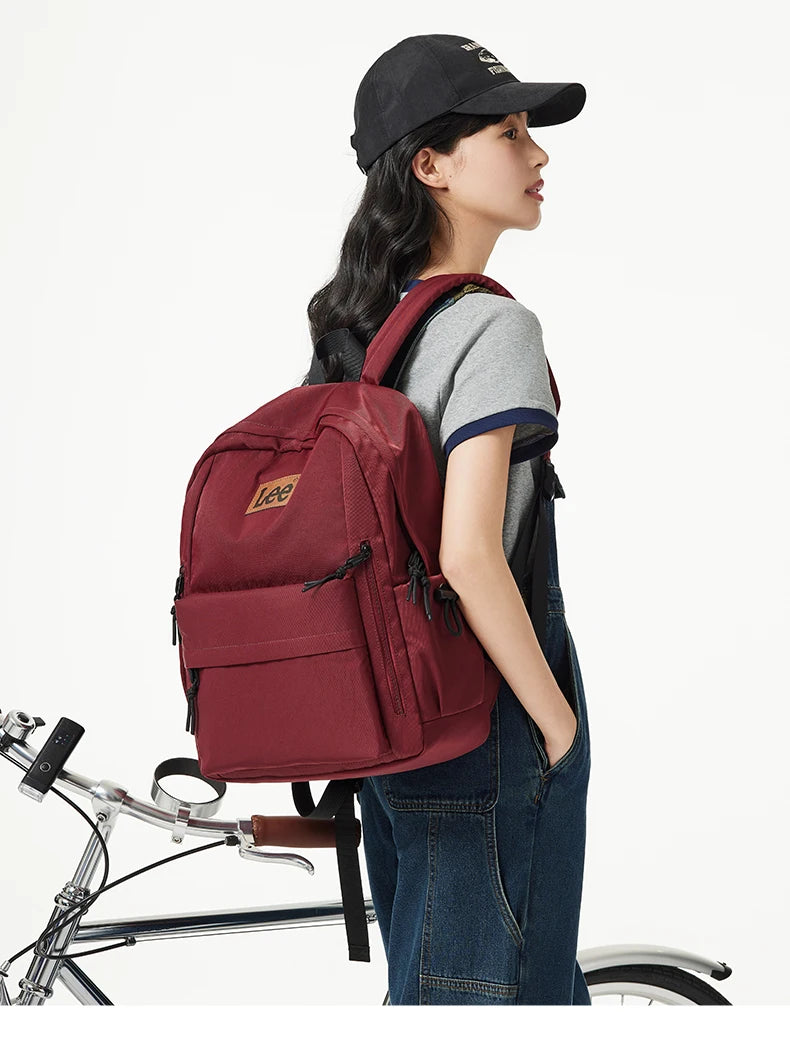 LEE Lightweight 16 Inch Laptop Backpack Women Man Oxford Middle High School Bag Large Capacity Teenage College Student Schoolbag