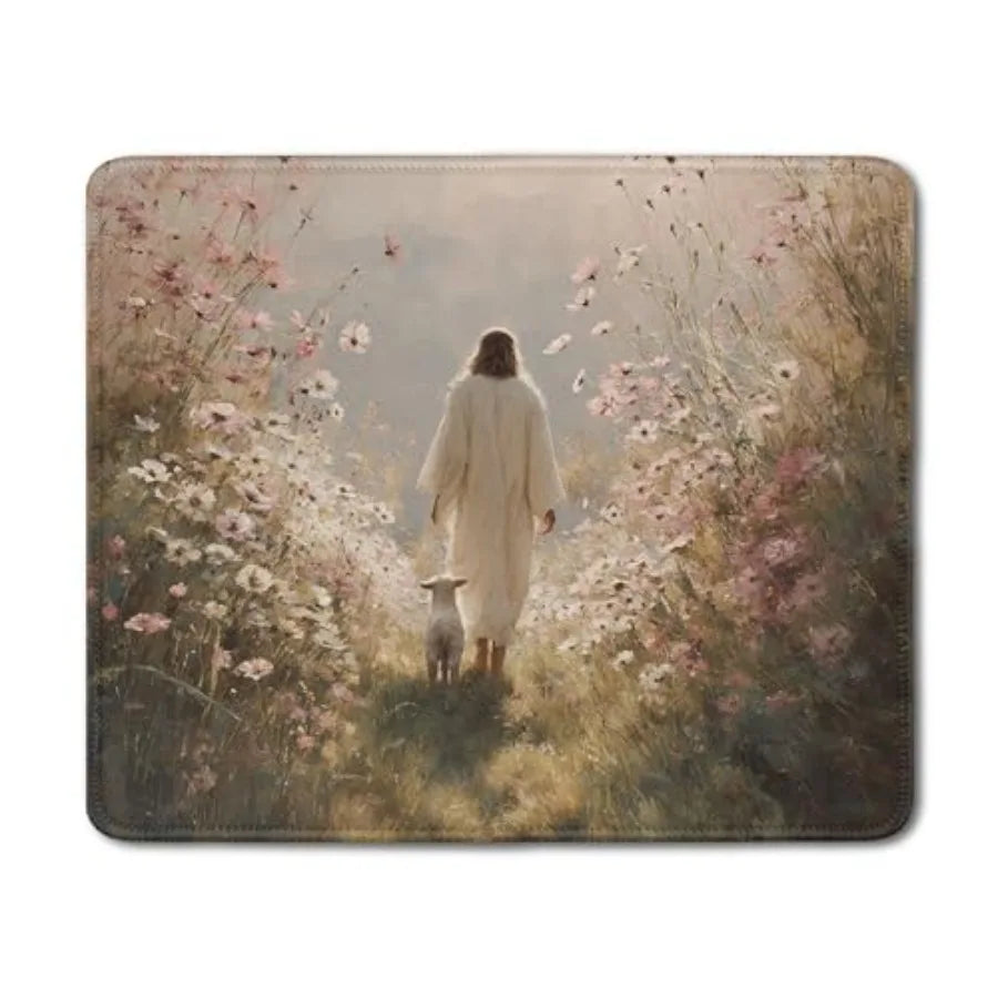 Watercolor Forest Christian Mouse Pad, Psalm 46:1Bible Verse Mouse Pads Mousepad for Desk Home Office Dorm Computers Laptop, Re