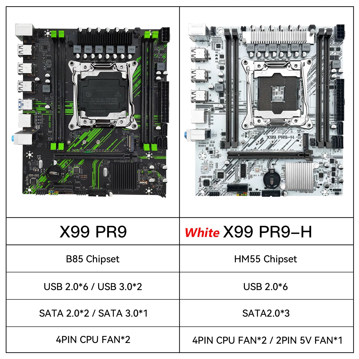 MACHINIST White X99 PR9-H Motherboard Combo Intel Xeon E5 2630 V4 LGA 2011-3 CPU DDR4 16GB RAM NVME M.2 Optional Kit Set