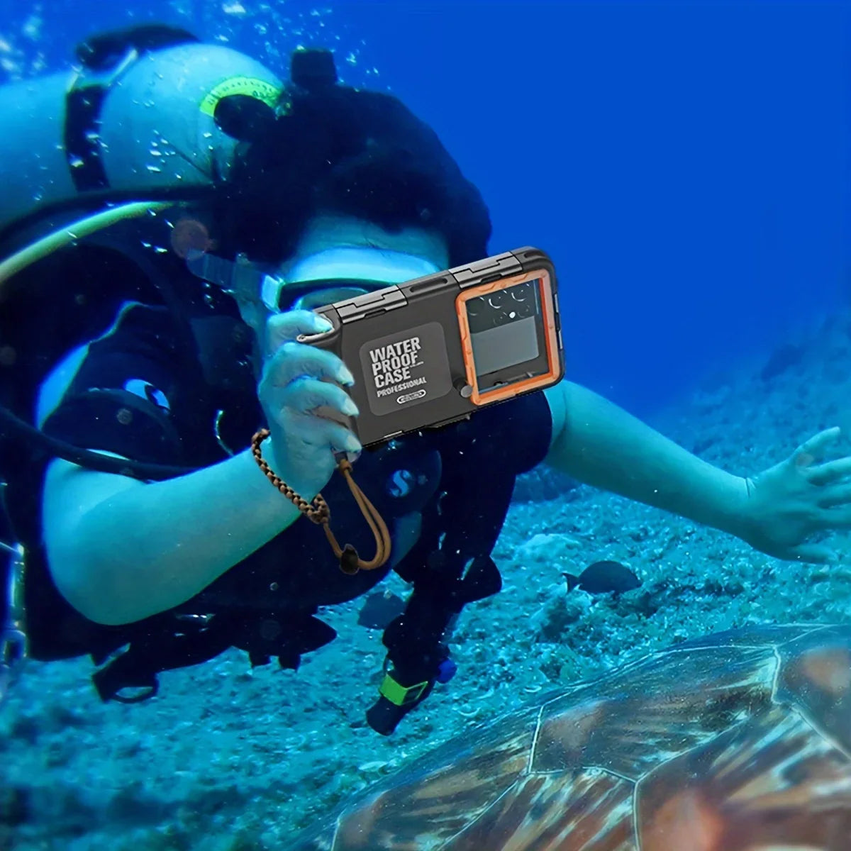 Waterproof Phone Case Holsters & 15m Diving 50ft Swimming Premium Protective Housing & Lanyard For iPhone Samsung 6.8