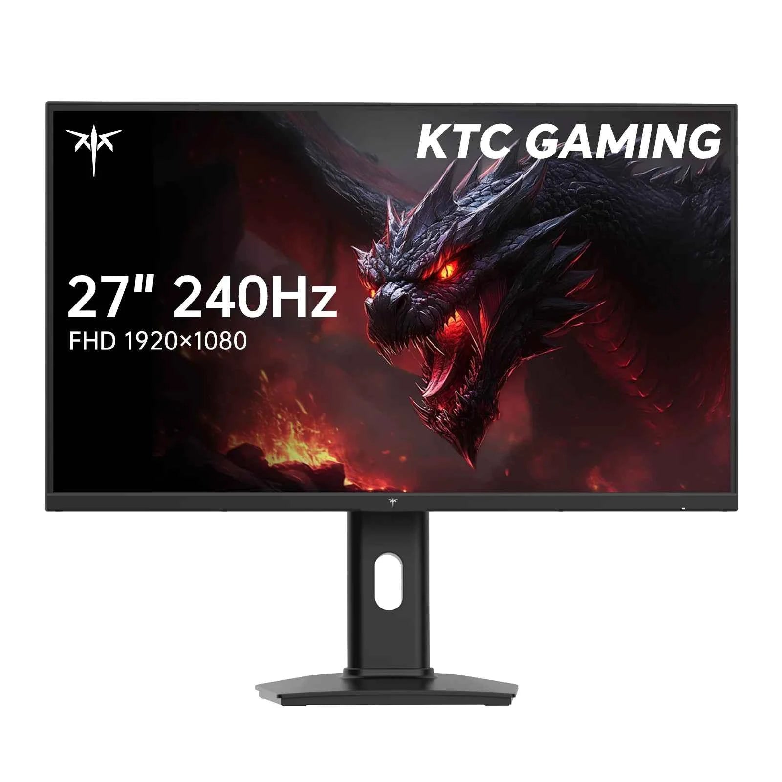 KTC 27 Inch Gaming Monitor 240Hz, FHD 1080p Fast IPS Computer Monitor with Adaptive Sync, HDR Vesa Mount, HDMI/DP/USB, H27F7