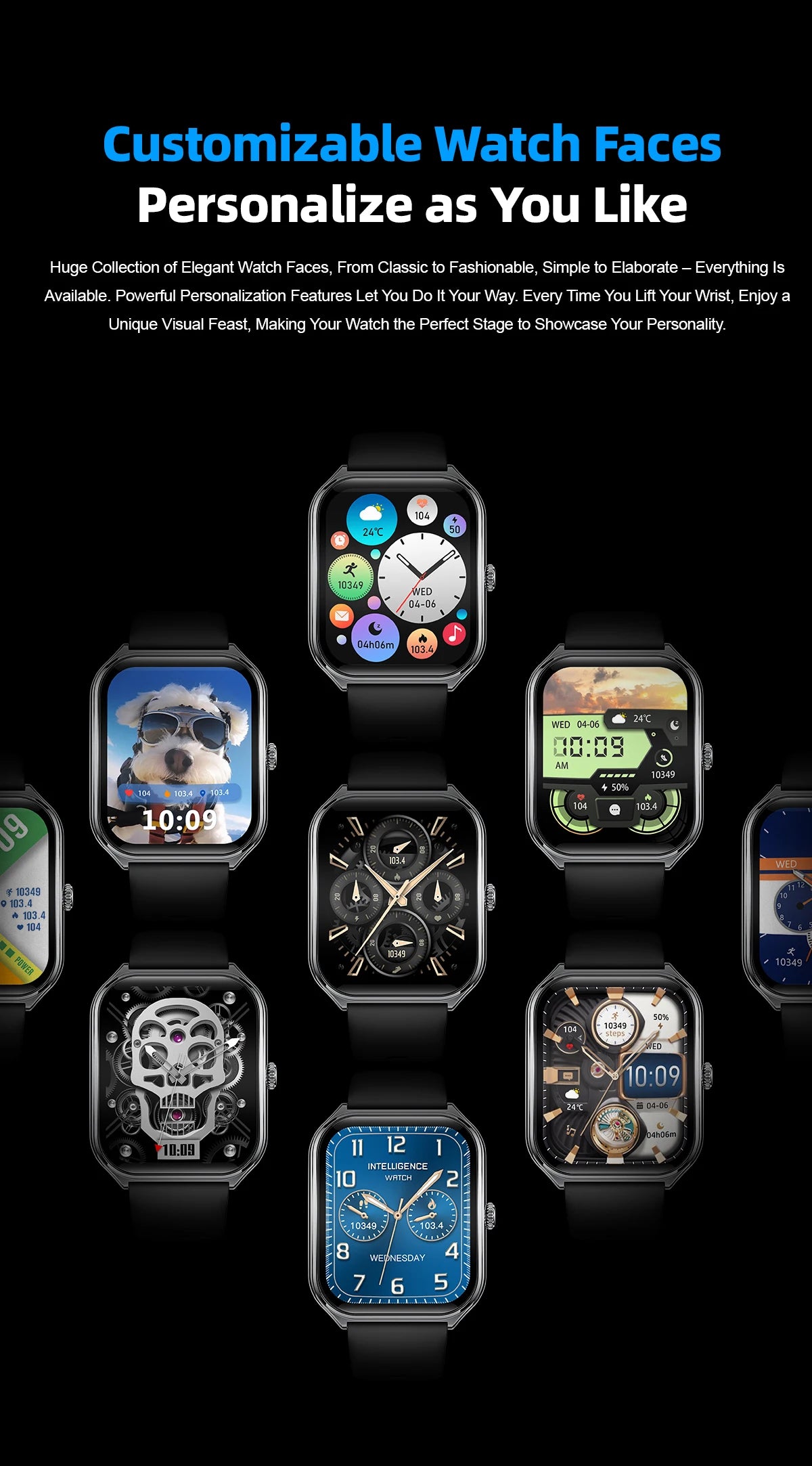 New Ultra Thin Smart Watch men 1.96