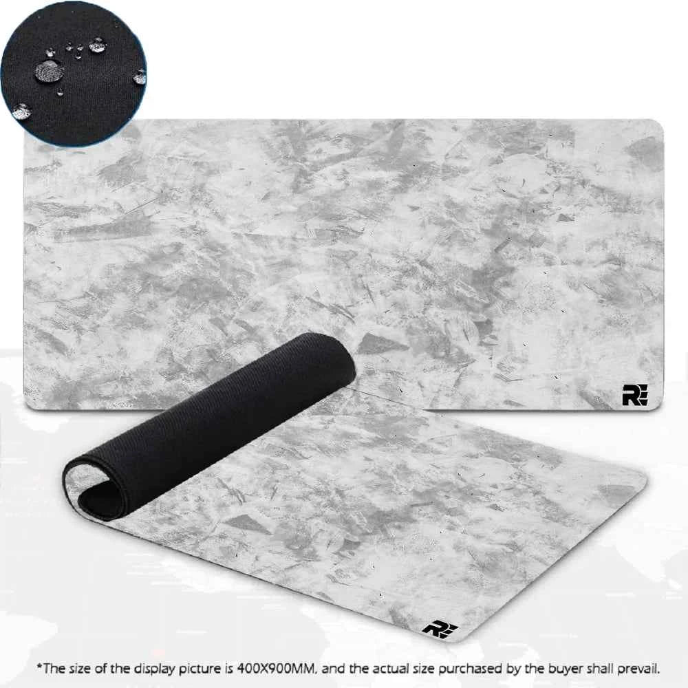 400x900x4mm Waterproof Mouse Pad: Premium Gray Stain-Resistant Fabric with Non-Slip Base for Office/Gaming