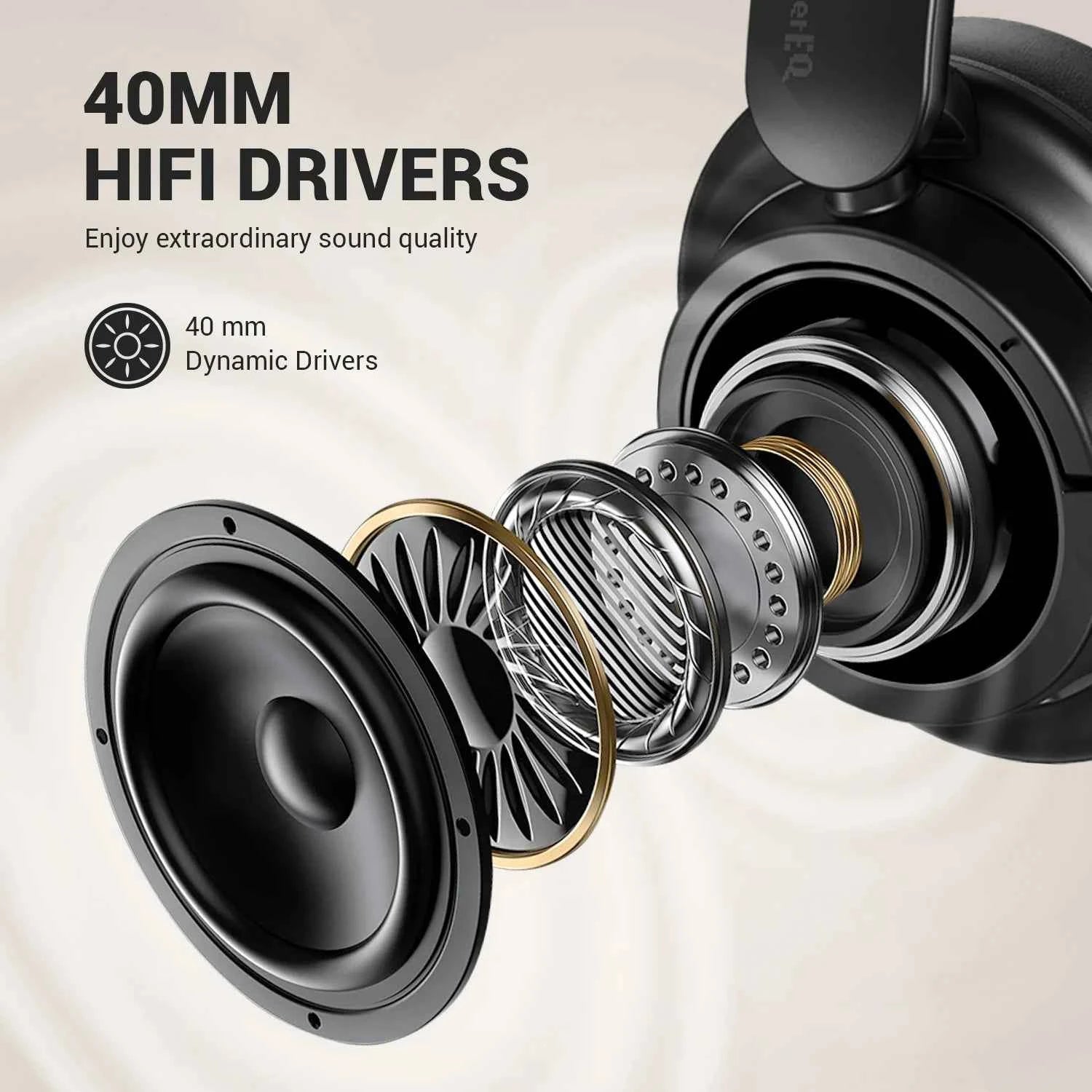 Oneodio Wireless Bluetooth 5.3 Headphones Bass/Pop Mode Over Ear Headset With Microphone Foldable Headphones 90H Playtime AAC