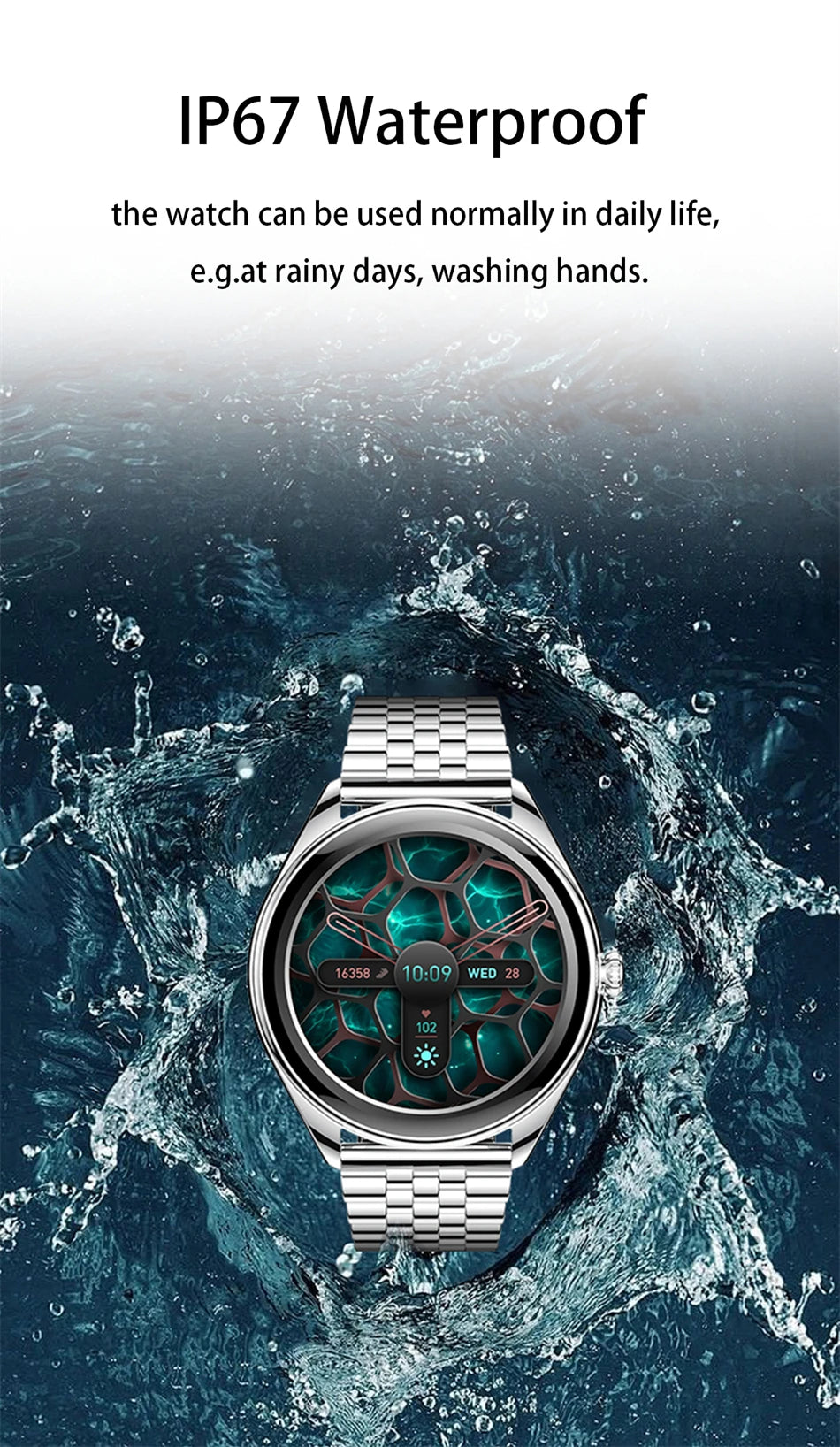 New Ultra Thin SmartWatch Men AMOLED 3D Screen Always Show Time Sports Fitness Waterproof Heart Rate Bluetooth Call Smartwatches
