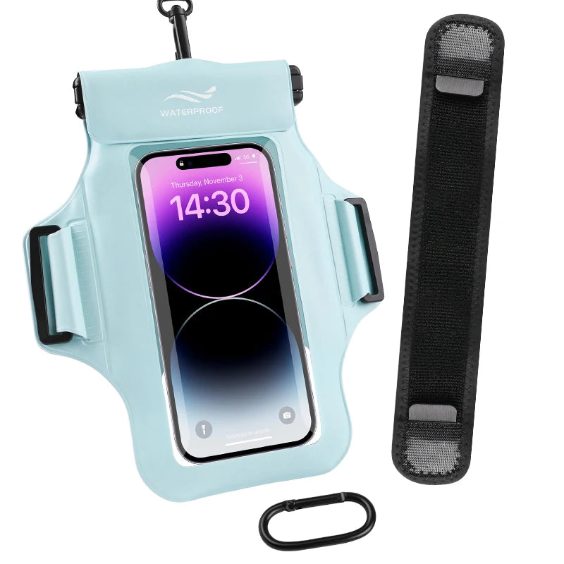HAISSKY Armband Mobile Phone Waterproof Pouch For iPhone 17 16 15 14 13 12 Pro Max 15 Plus Swimming Surfing Diving Arm Phone Bag