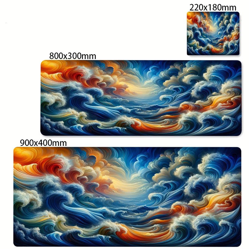 Space Earth Starry Sky Mouse Pad Gamer Pc Gaming Accessories Rubber Mat XXL Space Deskmat Keyboard Cabinet Mause Laptops Mats