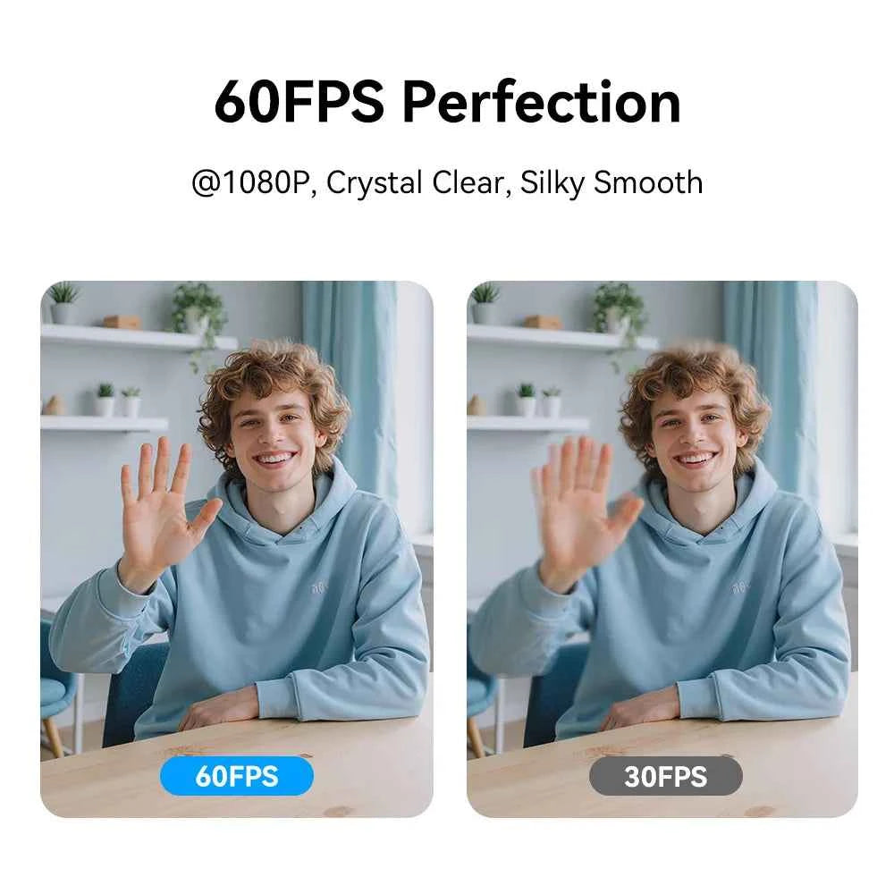 4K Ultra HD Webcam 1080P 60fps Web Camera EMEET C60E Autofocus USB Computer Camera for Live Streaming/ Video Call/ Conference