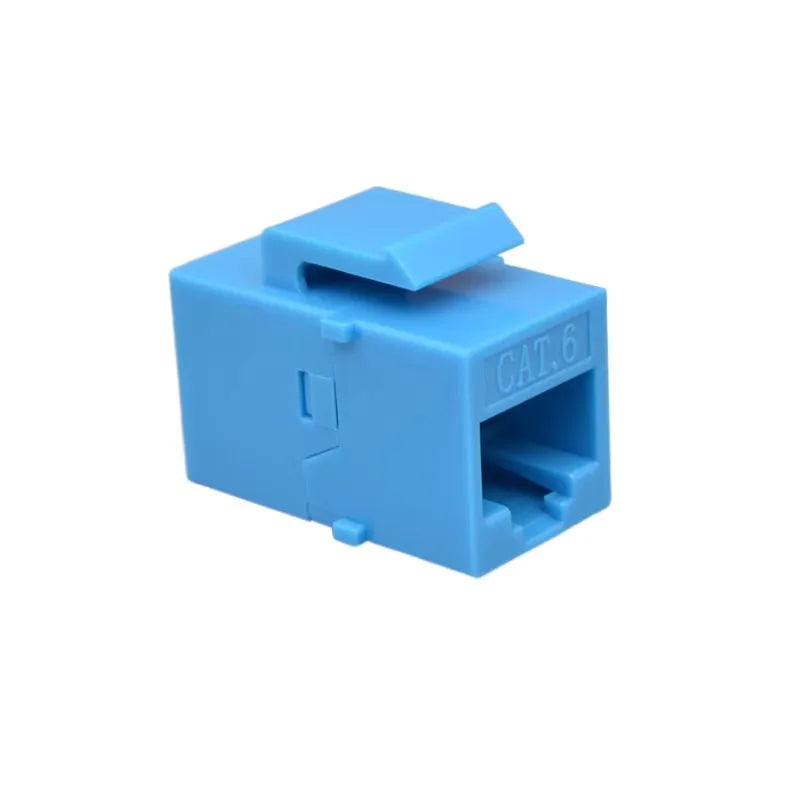 Cat6 Keystone Jack RJ45 Female Connector Blue CAT.6 LAN Ethernet Module Adapter Plug For 10GB Network Extension Socket