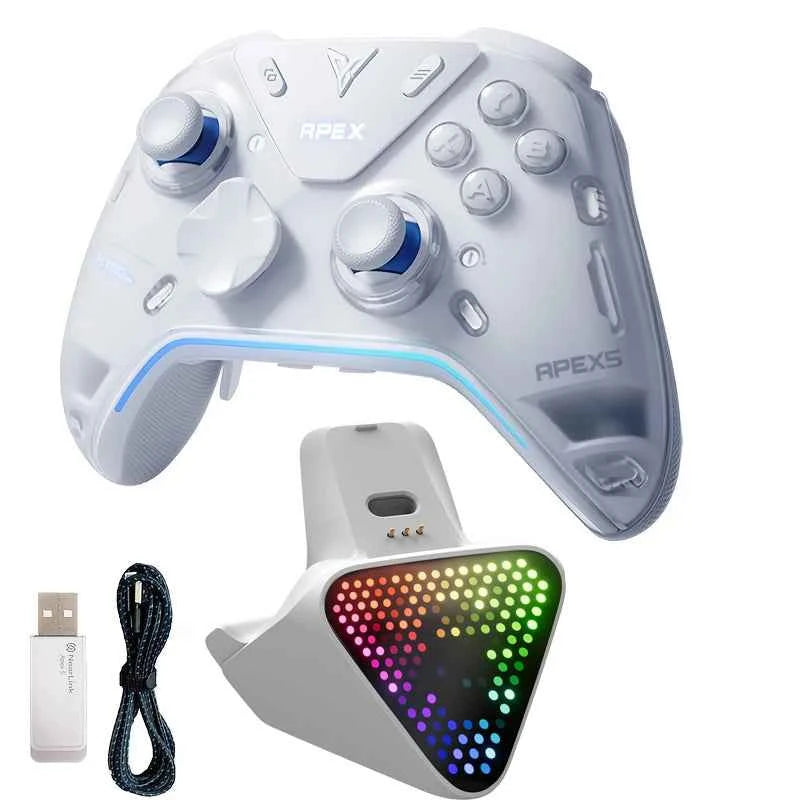 Flydigi apex 5 controller gamepad wireless gamepad for pc /Switch/Phone/TV/tablet computer,charging dock with Cool RGB screen