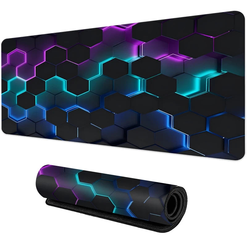 New Cool Geometric Pattern 3D Mouse Pad Computer Laptop Mouse Pad Office Large Gaming Mousepad Rubber Bottom Non-Slip Desk Mat