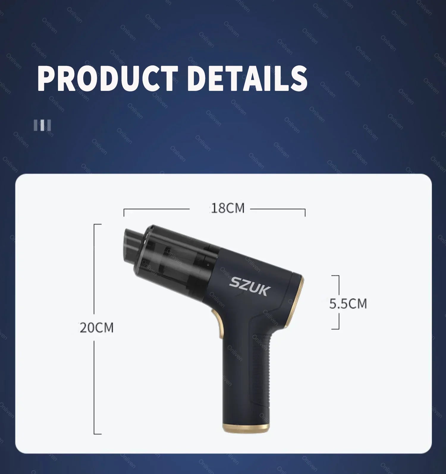 SZUK 17000PA Powerful Vacuum Cleaner Mini Cordless Portable Car Vacuum Cleaner for Home Appliance Handheld Blower Car Cleaner