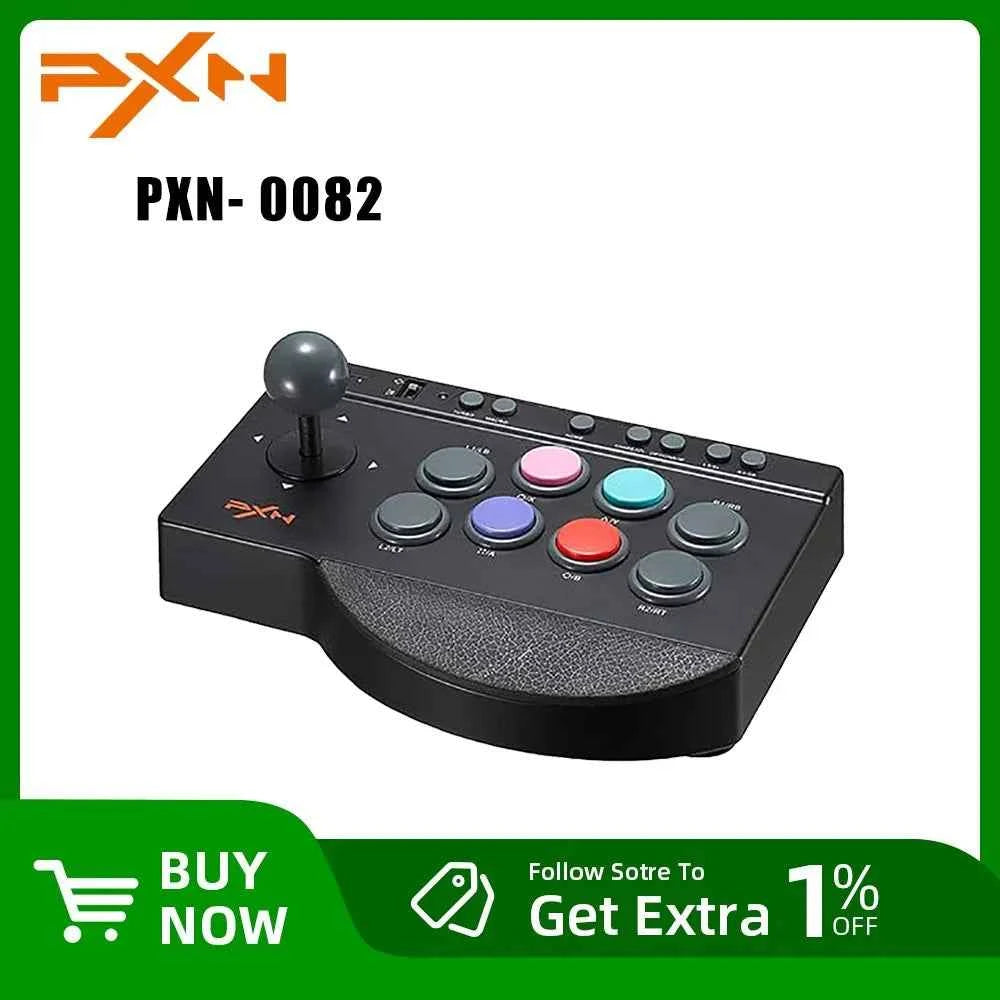 PXN 0082 Wired Game Joystick Arcade Console Street Fighter Controller Gaming Joystick for USB PS3/PS4/Switch/PC/Android TV /XBOX