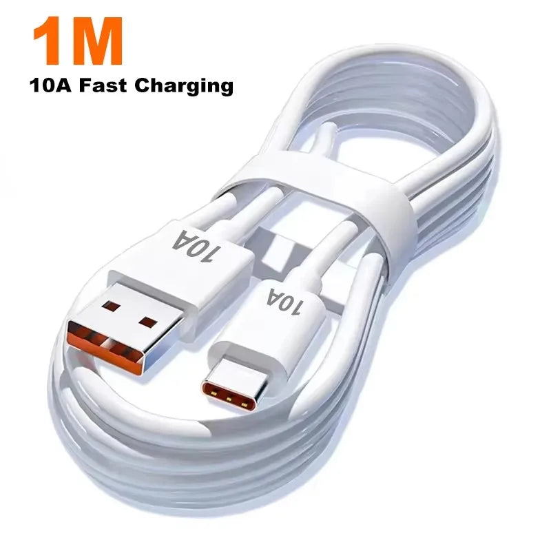 5 IN 1 GaN Desktop Charger For iPhone17 16Pro Laptop Samsung 240W Fast Charging Adapter 10A USB To Type-C Cable 3PD 2USB Charger