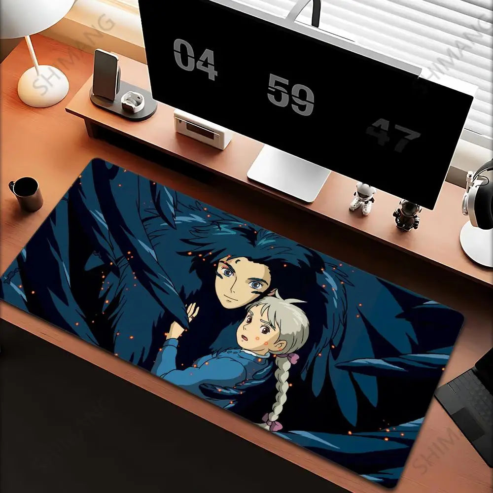 Mouse Pad Anime Street Kawaii Mousepad Laptop Gaming Accessories Keyboard Pad PC H-Howls Moving C-Castle Gamer Desktop Mouse Mat