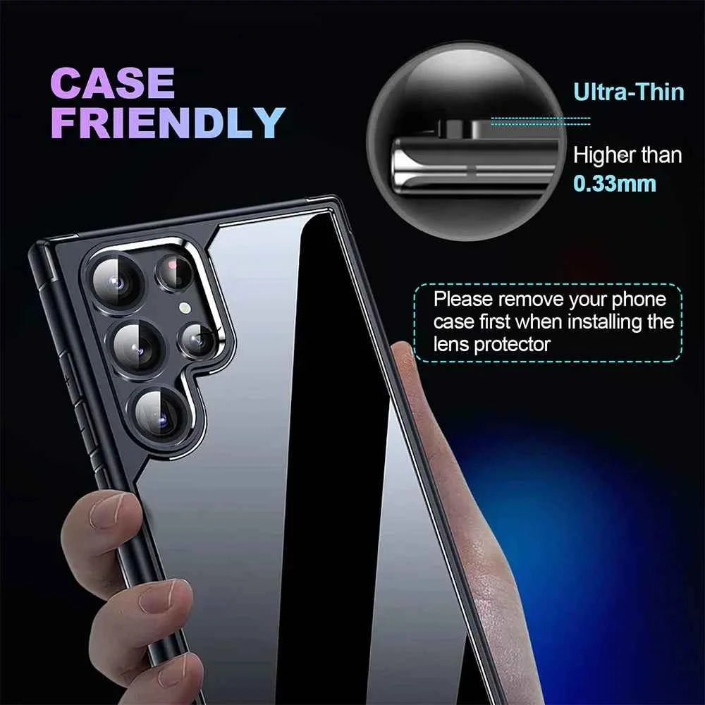 Camera Metal Lens Ring Glass Case For Samsung Galaxy S26 Ultra S25U S24 S23 Plus S22 Camera Lens Screen Protector Lens Cover