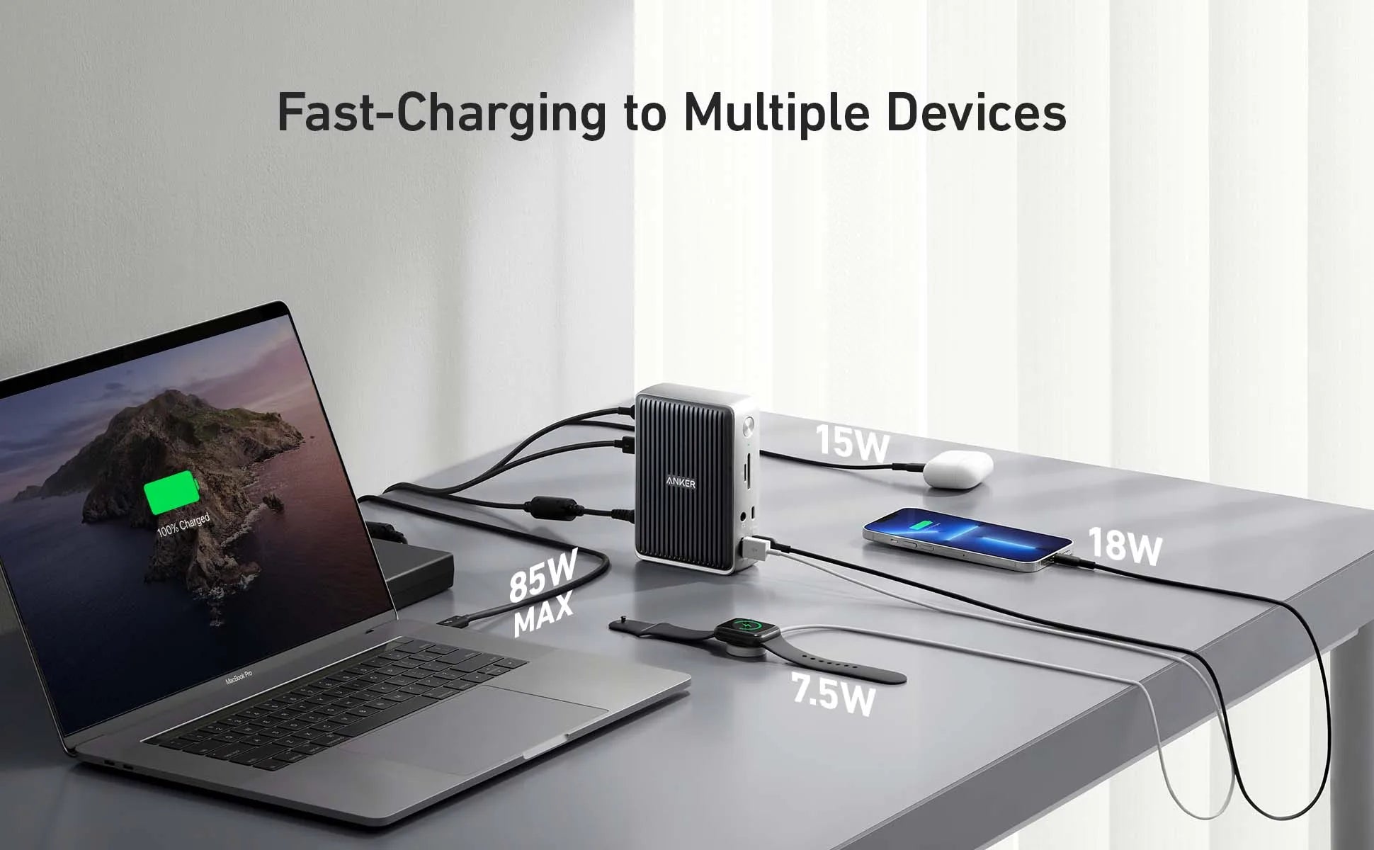 Anker 577 Docking Station (13-in-1, Thunderbolt 3) 85W Charging for Laptop, 18W for Phones, 4K Dual Display, 10 Gbps USB-C Data,