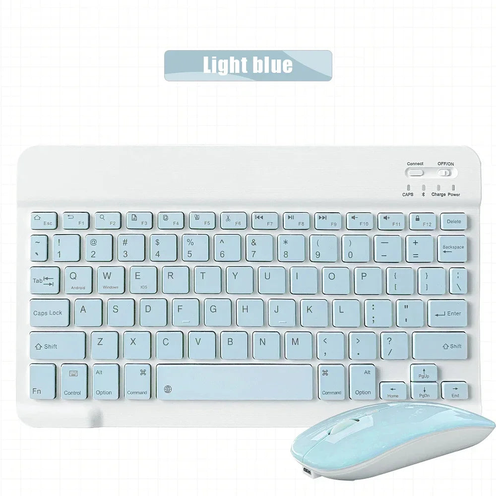 Tablet Wireless 10inch Keyboard For iOS Android Windows For iPad Huawei Samsung Teclado Bluetooth-compatible Keyboard and Mouse