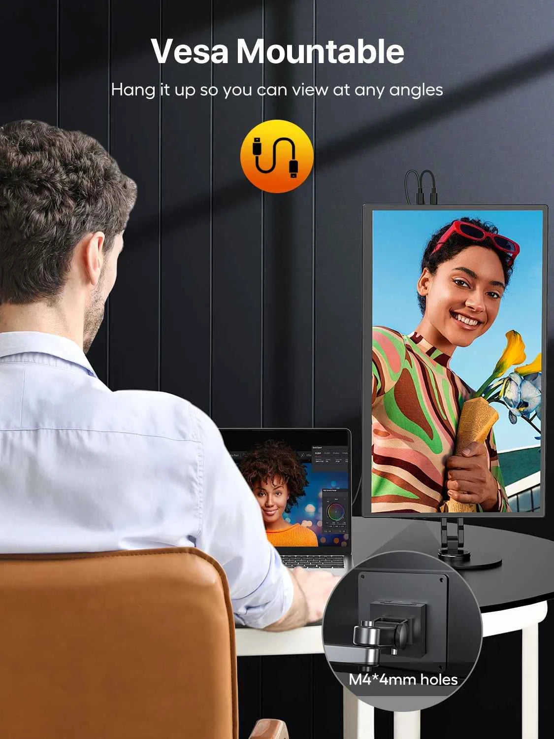 UPERFECT FHD UGame T7 Touchscreen 120Hz Gaming Monitor For PS5 Switch Steam Decks XBOX Laptop PC With HDMI TYPE C HDR IPS Screen