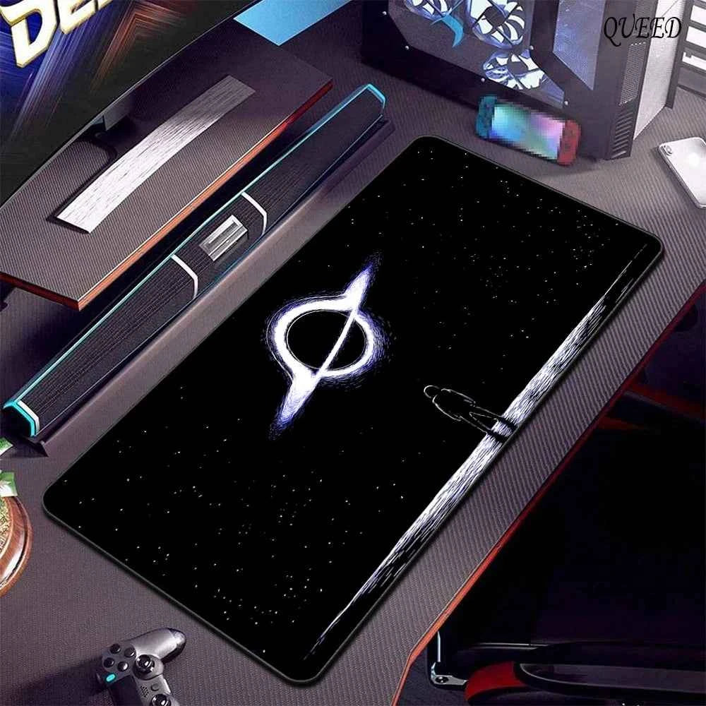Astronaut Printing Black Pattern Keyboard Mat Rubber Non-slip Mousepad Pc Gaming Accessories Mouse Pad Office Carpet XL Mausepad
