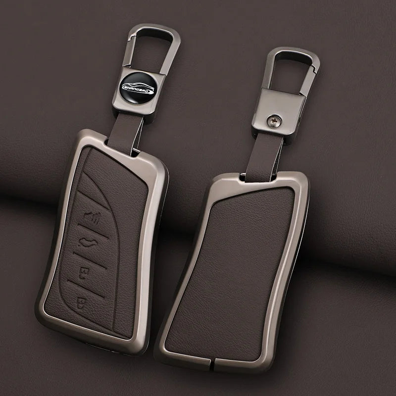 Car Zinc Alloy Leather Key Case Cover Chain For Lexus NX ES UX US RC LX IS 250h RX 350h LS 450h 260h 300h UX200 LM350H LM500H