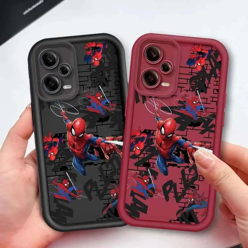 Marvel Groot Spider-Man Art For Xiaomi Redmi Note 14 13 13R 12 12R 11 11E 11T 11S Pro Plus 4G 5G Eye Ladder Soft Phone Case