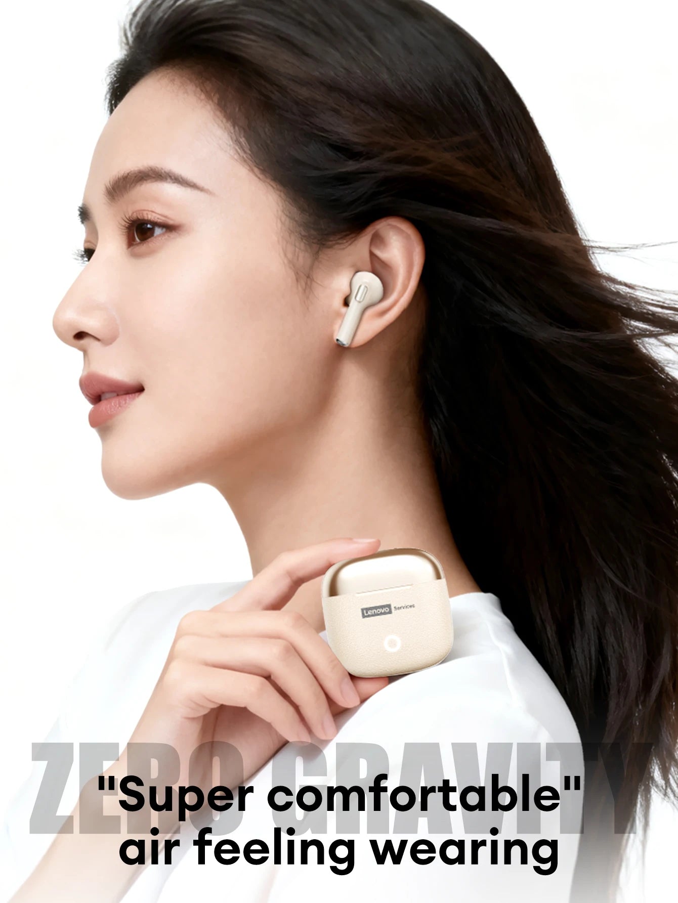 Lenovo Original Wireless Earphones Bluetooth 6.0 Long Battery Life Music Gaming Headphones HiFi Stereo Sound HD Call IP54 Earbud